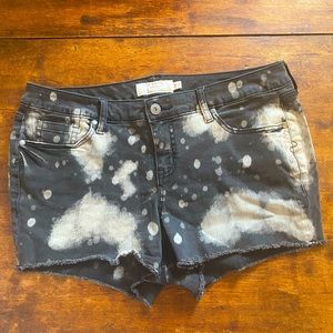 Distressed Acid Wash Jean Shorts